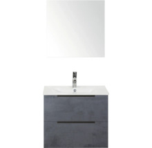 Meuble sous-lavabo avec lavabo et miroir pour la salle de bain