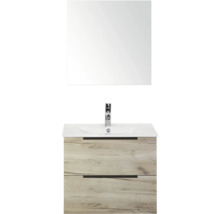 Waschtisch mit Spiegel, Waschbecken und Unterschrank