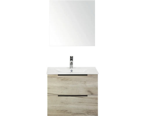 Waschtisch mit Spiegel, Waschbecken und Unterschrank