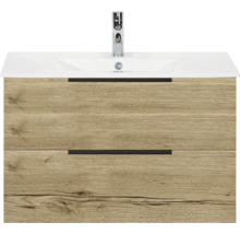 Meuble sous-lavabo avec deux tiroirs et lavabo à poser