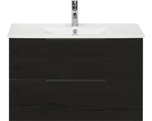 Meuble sous-lavabo avec deux tiroirs et lavabo à poser