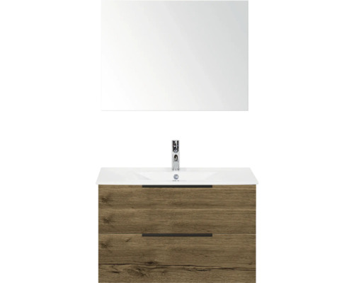 Waschtisch mit Spiegel, zwei Schubladen und Waschbecken