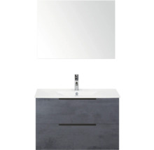 Combinaison de lavabo avec miroir, lavabo et meuble sous-lavabo