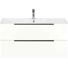 Meuble sous-lavabo avec deux tiroirs et robinetterie