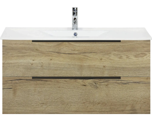 Meuble sous-vasque avec deux tiroirs et lavabo