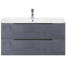 Meuble-lavabo avec deux tiroirs et robinet