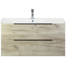 Meuble-lavabo avec deux tiroirs et une vasque