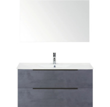 Combinaison de lavabo avec lavabo, meuble bas et miroir pour la salle de bain