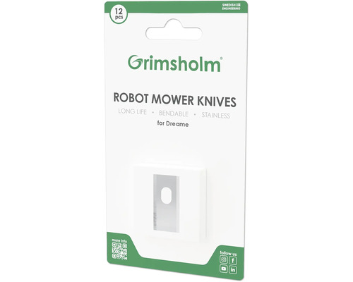 Messer für Mähroboter Dreame, 12 St. Grimsholm Robotermäher Messer, 12 Stück, für Dreame
