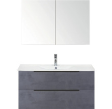 Ensemble de meubles de salle de bain avec meuble-lavabo, lavabo et armoire de toilette