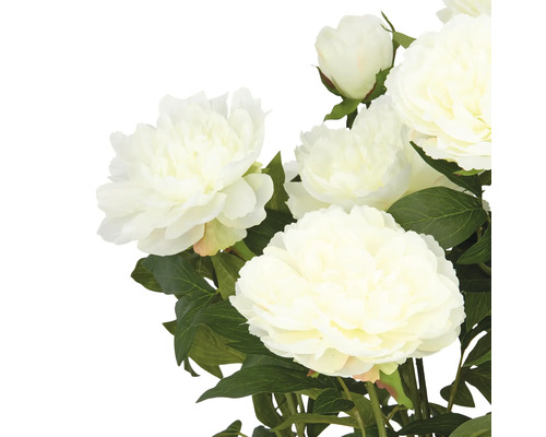 Dekorative Kunstblumen mit Pfingstrosen im Arrangement