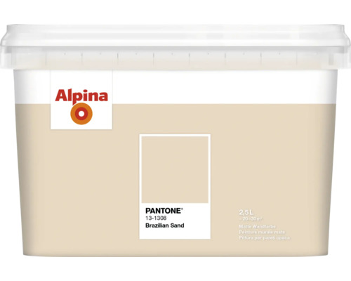 Alpina Peinture murale Pantone 13-1308 brazilian sand 2,5 l Peinture murale Alpina, 2,5 litres, teinte Brazilian Sand