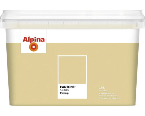 Alpina Wandfarbe im Eimer, Farbton Pastinake, 2,5 Liter