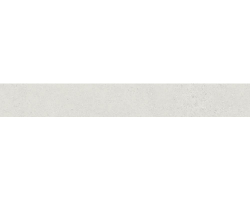 Plinthe de carrelage Alpen blanc mat 9 cm x 60 cm x 0,9 cm Panneau décoratif avec une légère structure