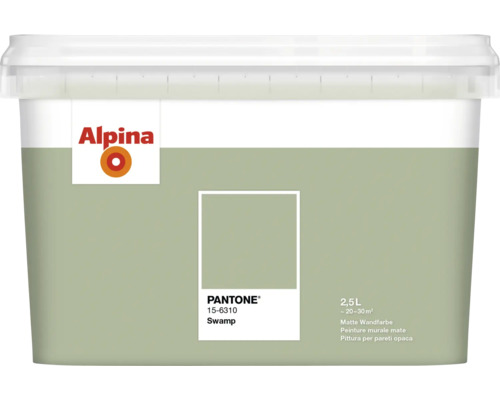 Alpina Wandfarbe im Eimer, Farbton Swamp, 2,5 Liter