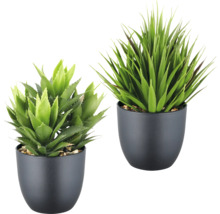 Lot de deux plantes artificielles en pot