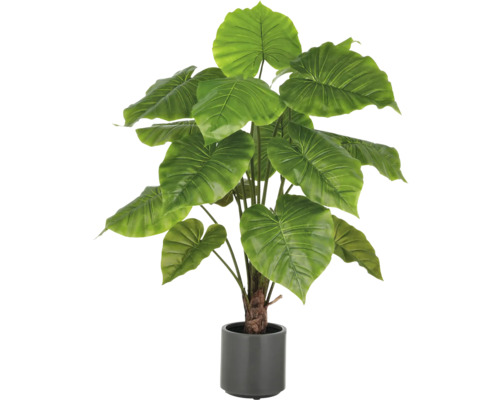Künstliche Alocasia Pflanze in einem Topf
