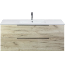 Meuble sous-vasque avec lavabo et robinet