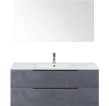 Meuble-lavabo avec lavabo, robinet et miroir pour la salle de bains