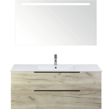 Waschtischkombination mit Spiegel und LED-Beleuchtung