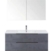 Waschtisch mit Waschbecken und Spiegelschrank