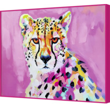 Gemälde eines Geparden mit Rahmen