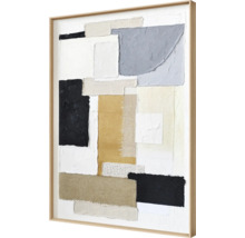Gerahmtes abstraktes Wandbild mit verschiedenen Rechtecken