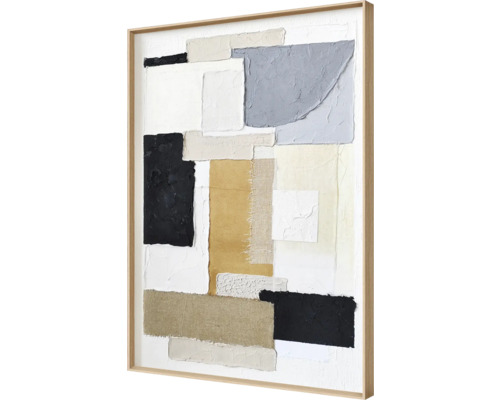 Gerahmtes abstraktes Wandbild mit verschiedenen Rechtecken