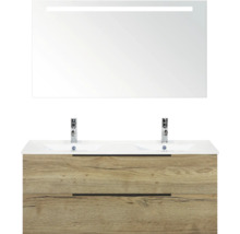 Waschtischkombination mit Spiegel und zwei Schubladen