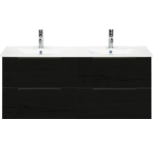 Waschtischunterschrank mit zwei Waschbecken und vier Schubladen