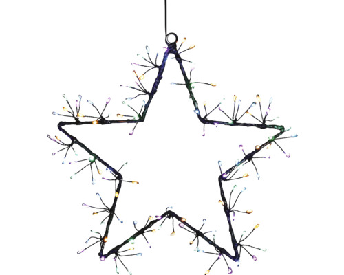 Leuchtfigur Lafiora Metallstern 125 LEDs Lichtfarbe bunt inkl. 6 Stunden Timer CH Dekorativer Stern mit Beleuchtung zur Weihnachtszeit