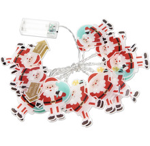 Guirlande lumineuse avec motifs de Père Noël pour décoration de Noël