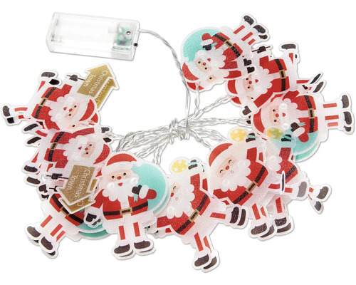 Guirlande lumineuse avec motifs de Père Noël pour décoration de Noël