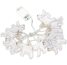 Guirlande lumineuse avec motifs d''ours polaires et fonctionnement sur piles