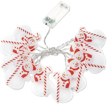 Guirlande lumineuse bonhomme de neige à piles pour décoration de Noël
