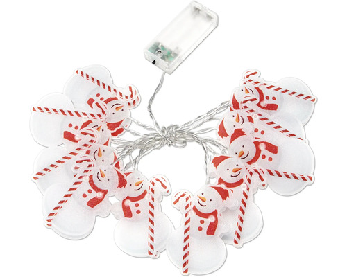 Guirlande lumineuse bonhomme de neige à piles pour décoration de Noël