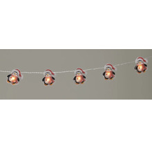 Guirlande lumineuse motifs pingouins avec bonnet et écharpe