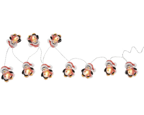 Guirlande lumineuse avec motifs de pingouins pour la décoration de Noël