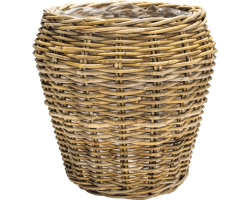 Cache-pot en osier avec insert en plastique