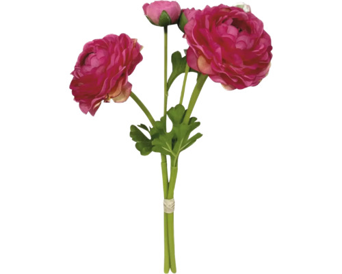 Plante artificielle ranunculus h 35 cm rouge Bouquet de renoncules artificielles