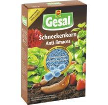 Emballage de granulés anti-limaces Gesal représentant des limaces sur de la laitue et des fraises