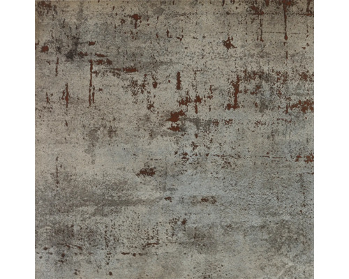 Feinsteinzeug Wand- und Bodenfliese Metal steel anpoliert BxLxS 60x60x1.05 cm Dekorplatte mit Strukturmuster