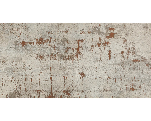 Feinsteinzeug Wand- und Bodenfliese Metal silver anpoliert BxLxS 30x60x1.05 cm Dekorative Wandfliese mit Rostoptik für den Innenbereich