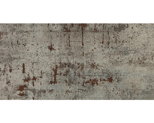 Feinsteinzeug Wand- und Bodenfliese Metal steel anpoliert BxLxS 30x60x1.05 cm Dekorplatte mit abstrakter Struktur