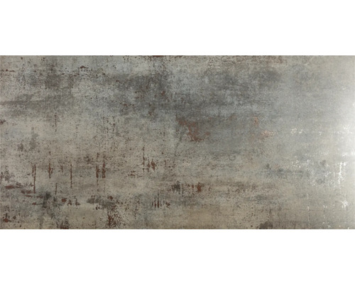 Feinsteinzeug Wand- und Bodenfliese Metal steel anpoliert BxLxS 60x120x1.05 cm Fliesenmuster mit Industrial Design