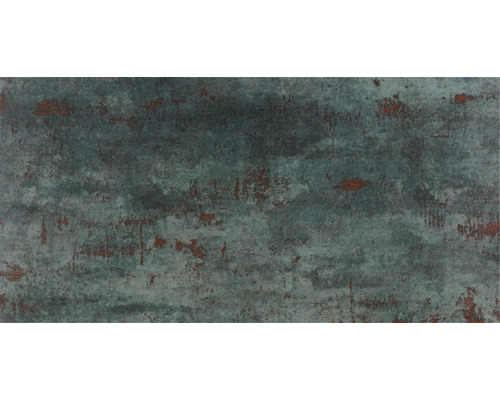 Feinsteinzeug Wand- und Bodenfliese Metal seagreen anpoliert BxLxS 60x120x1.05 cm Fliese mit Rostoptik
