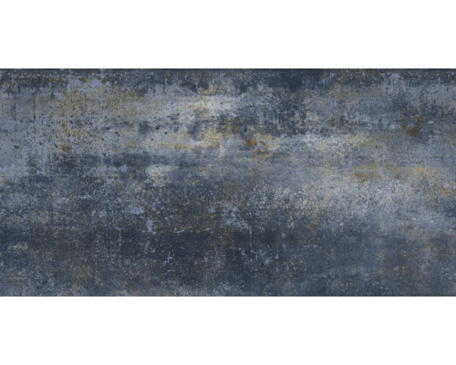 Feinsteinzeug Wand- und Bodenfliese Metal royalblue anpoliert BxLxS 60x120x1.05 cm Nahaufnahme einer Keramikfliese mit Muster