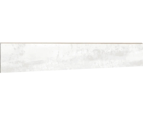 Plinthe de carrelage Corten blanco mat 9x60 cm Bordure de carreaux aspect marbre