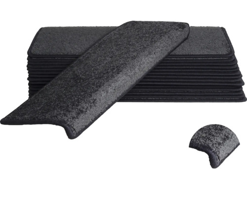 Tapis d'escalier Carousel anthracite 23,5x65x4,5 cm
