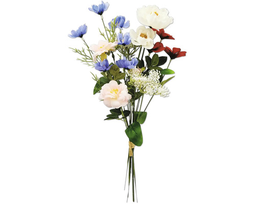 Bouquet avec différentes fleurs artificielles